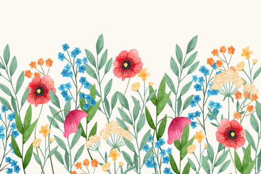 watercolor illustration of wildflowers