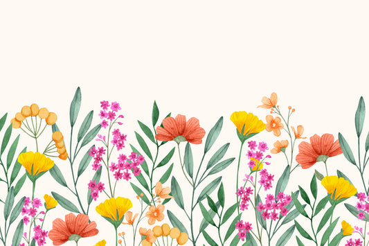 watercolor illustration of wildflowers
