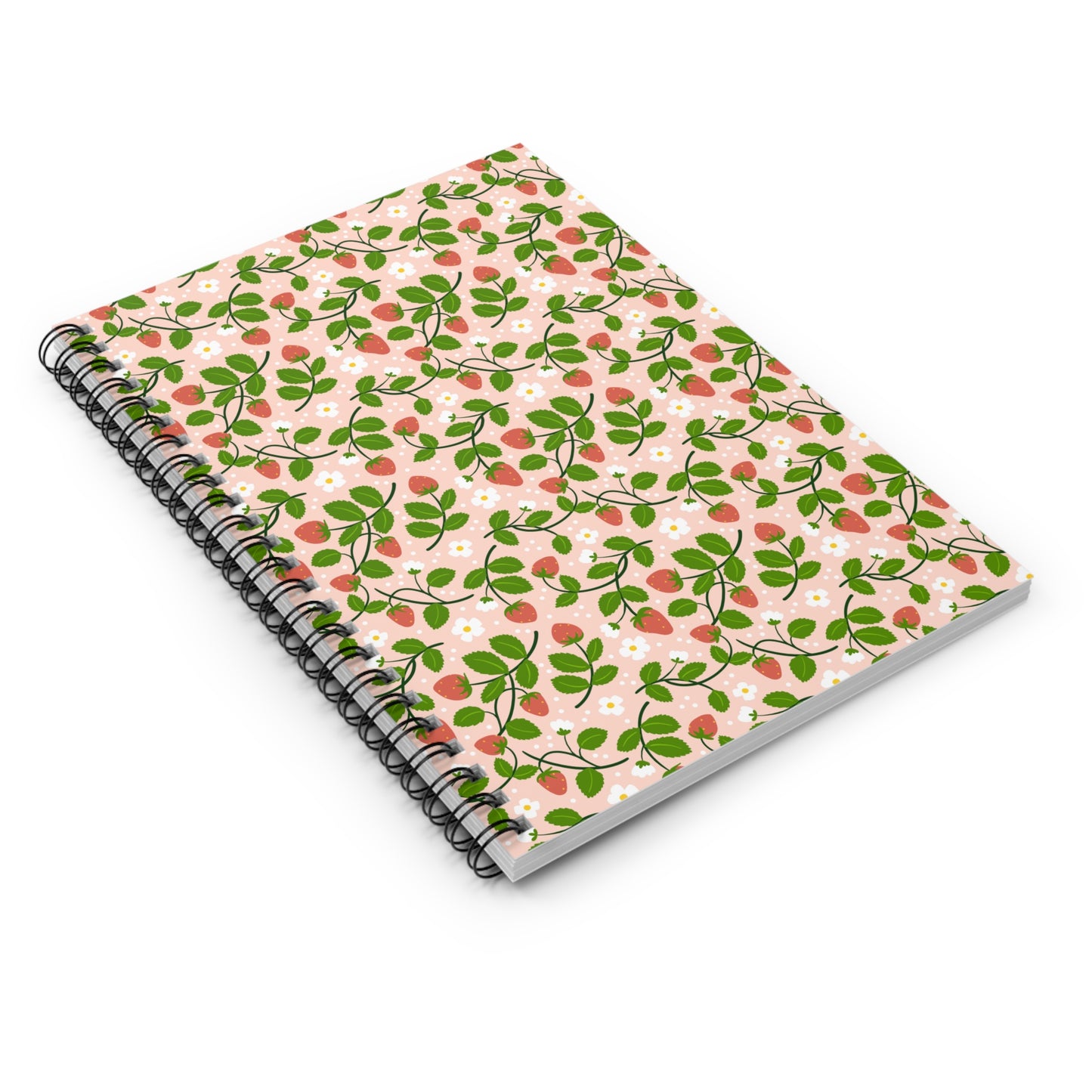 Strawberry Spiral Notebook - Ruled Line
