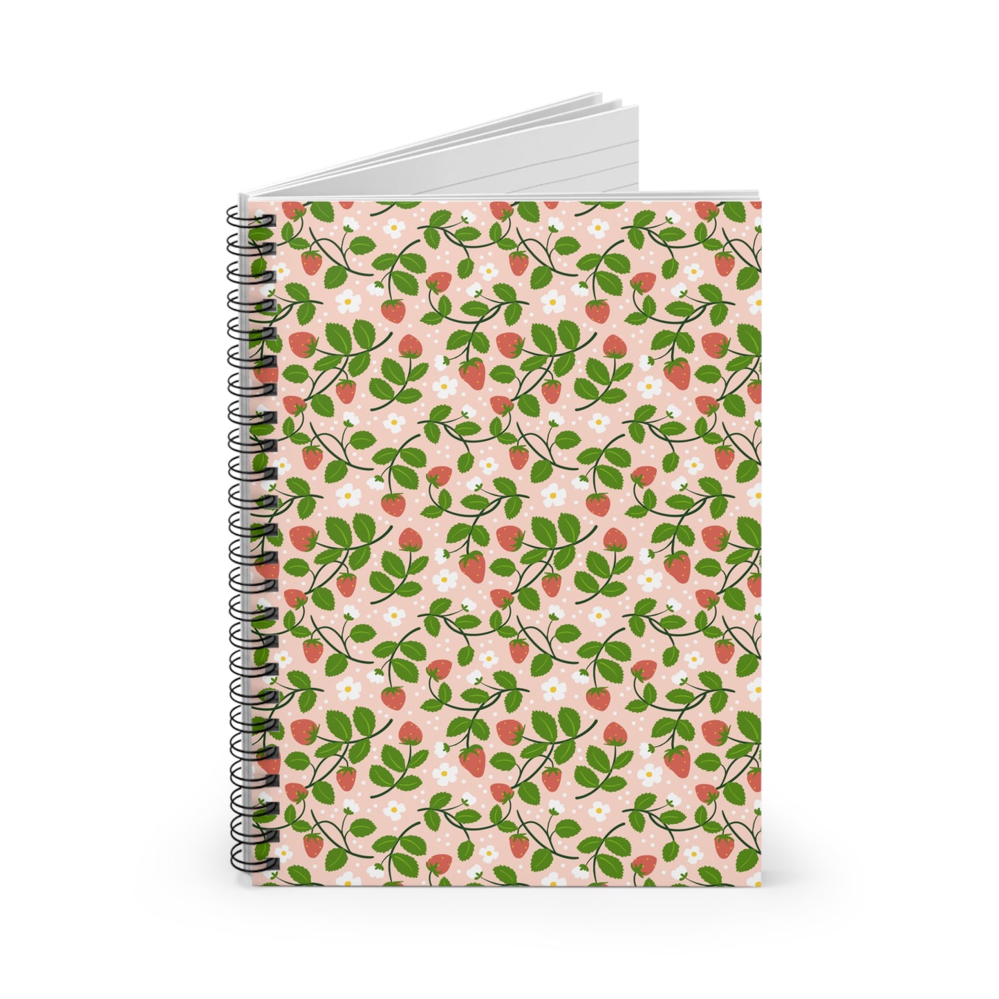 Strawberry Spiral Notebook - Ruled Line