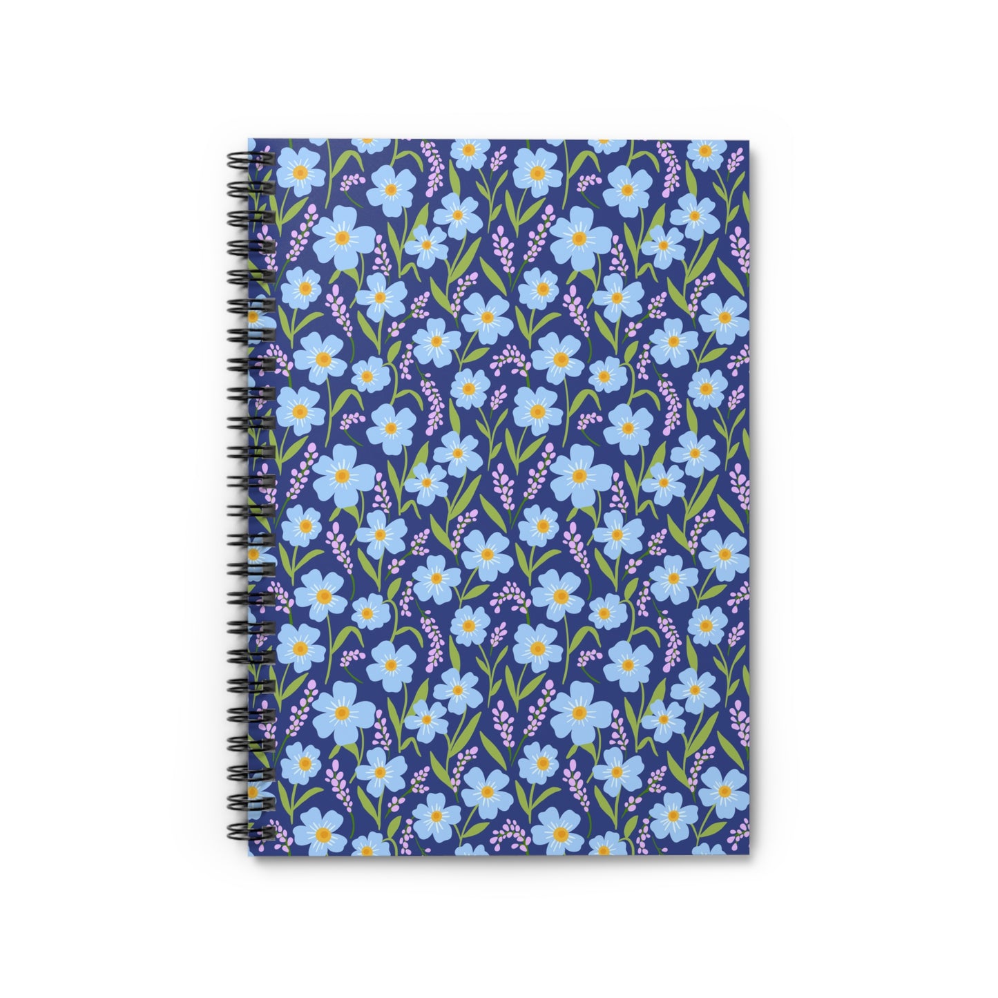 Forget Me Not Flowers Spiral Notebook - Ruled Line