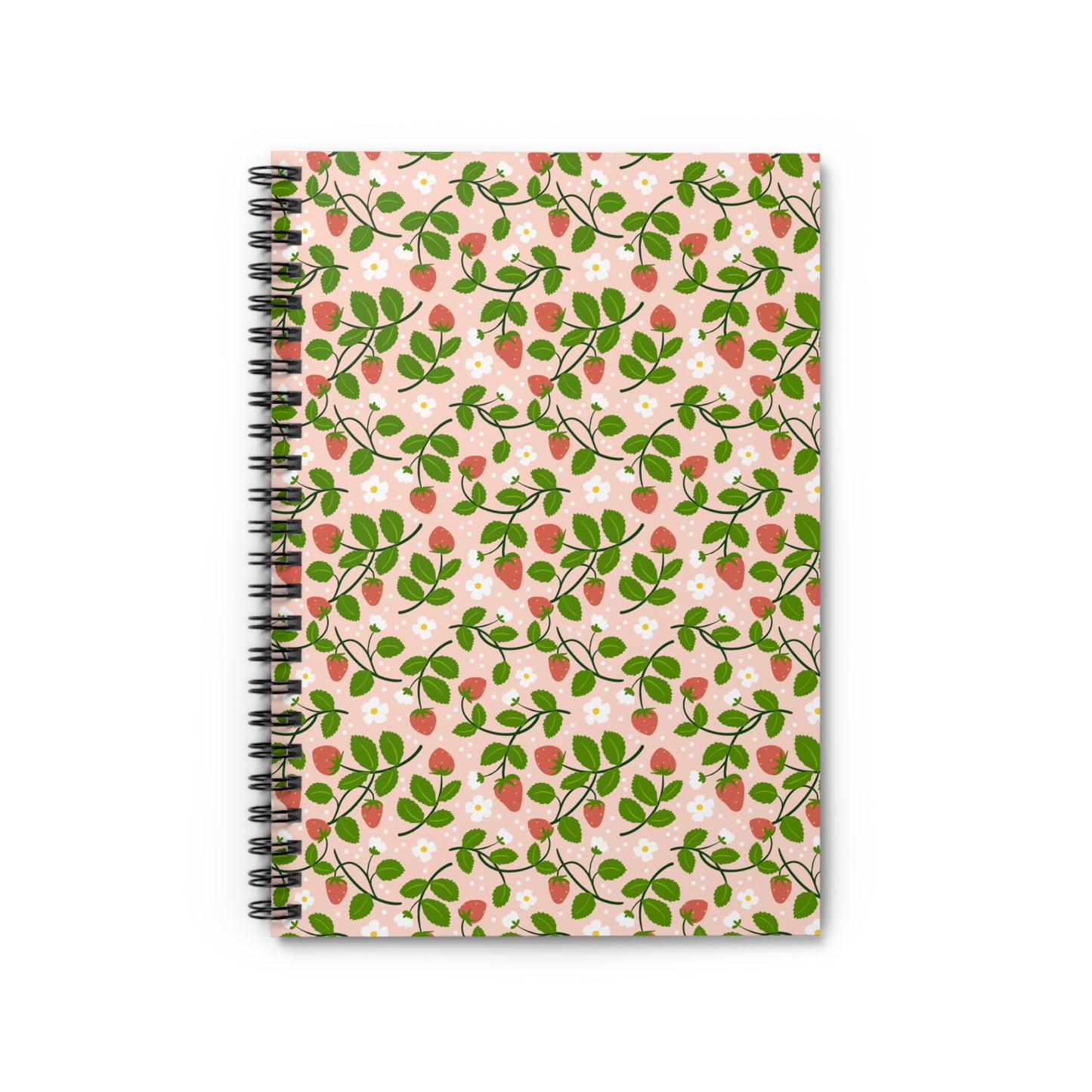 Strawberry Spiral Notebook - Ruled Line