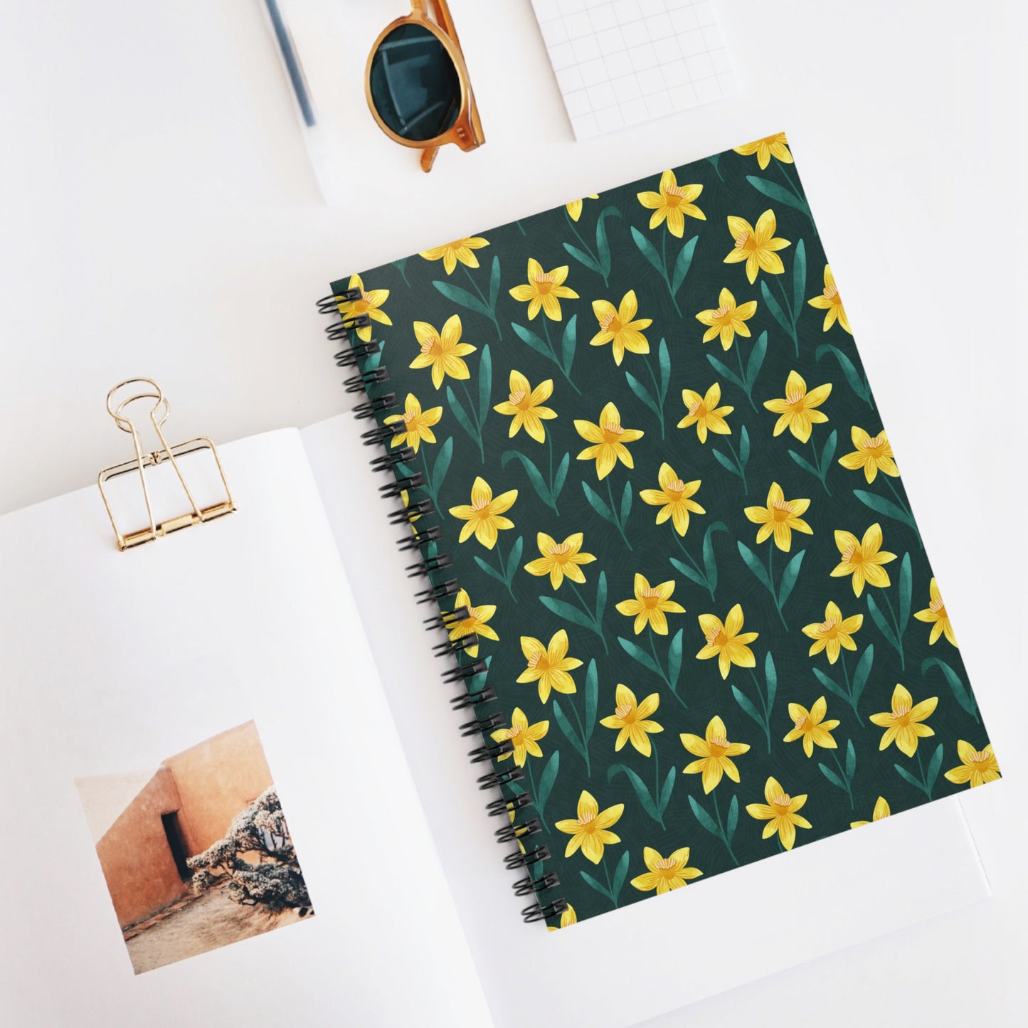 Daffodils Spiral Notebook - Ruled Line