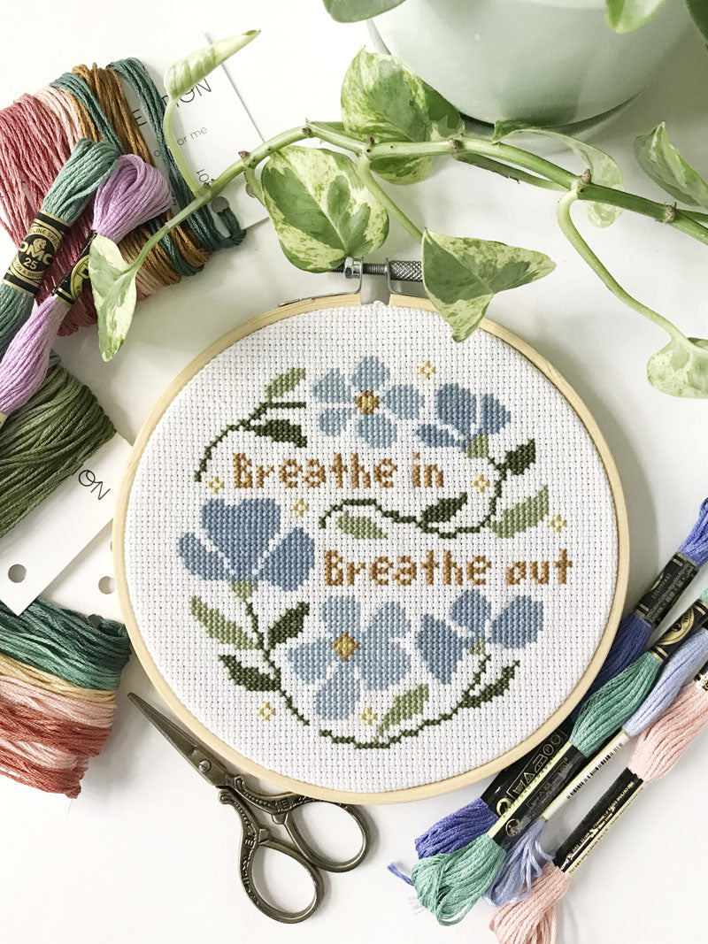 Breathe in Breathe out Cross Stitch Kit