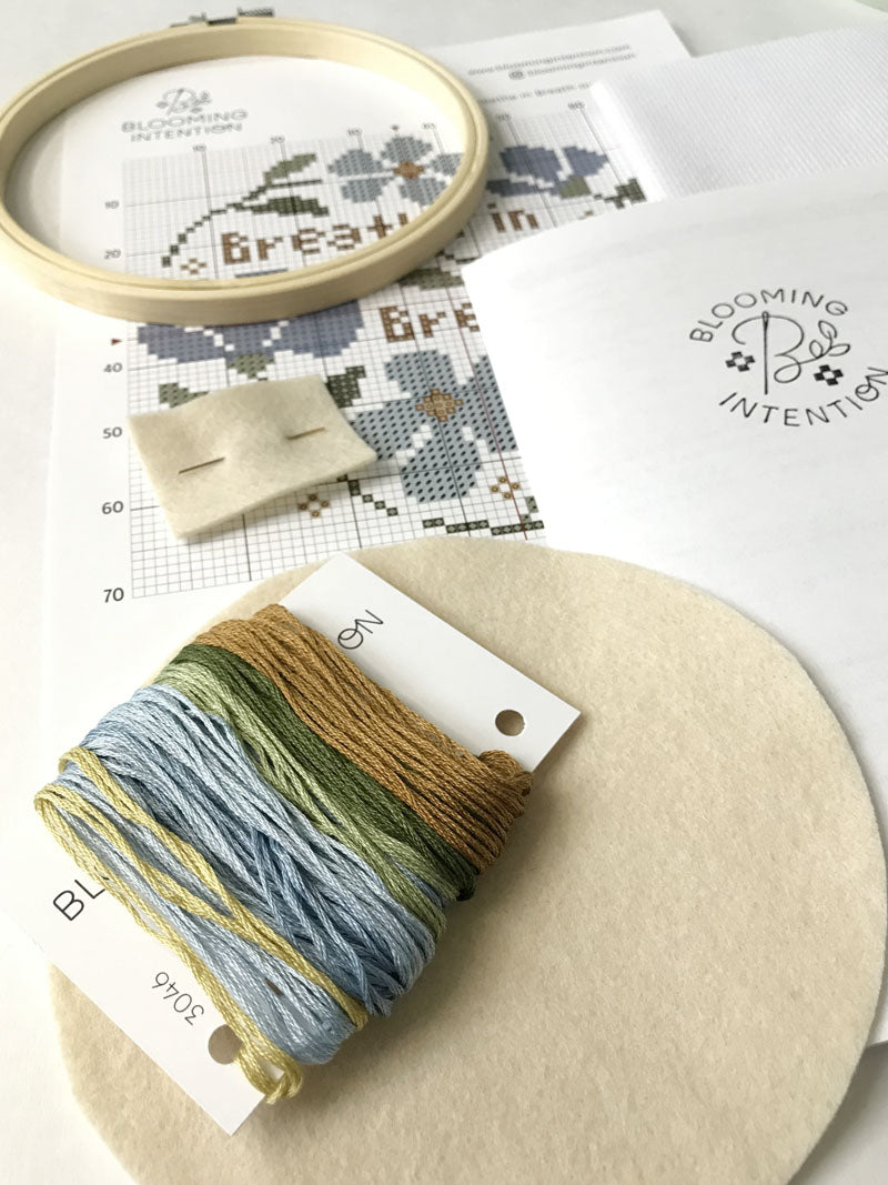 Breathe in Breathe out Cross Stitch Kit