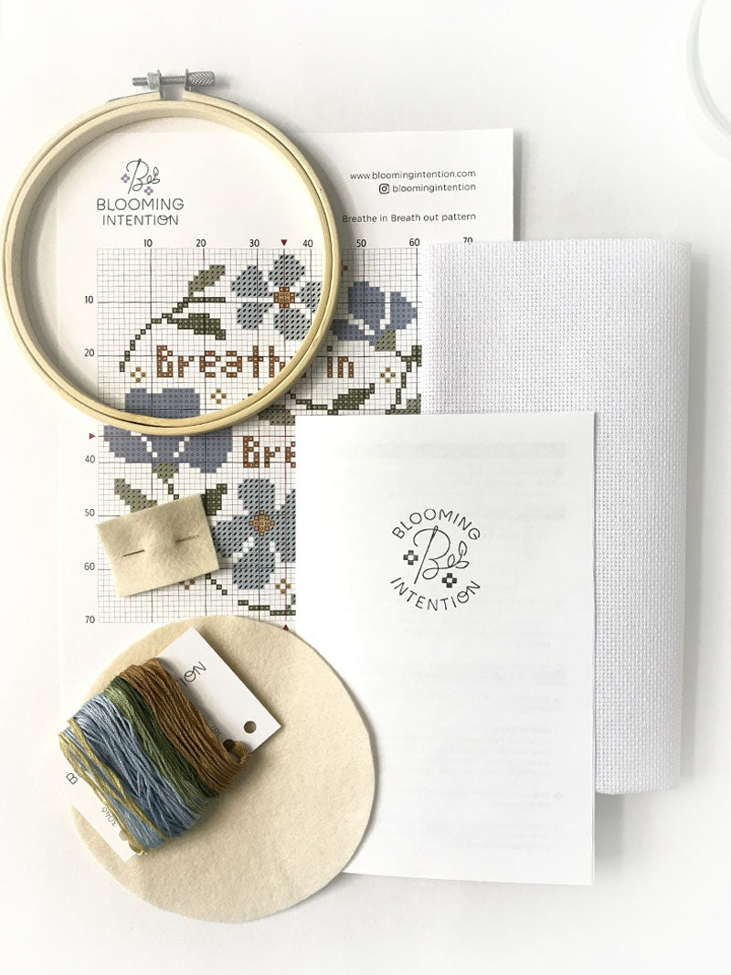 Breathe in Breathe out Cross Stitch Kit