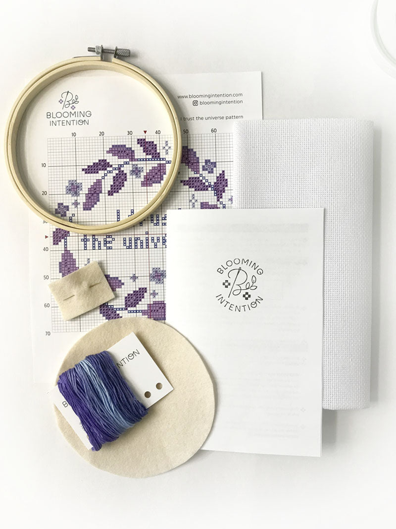 I trust the universe Cross Stitch Kit