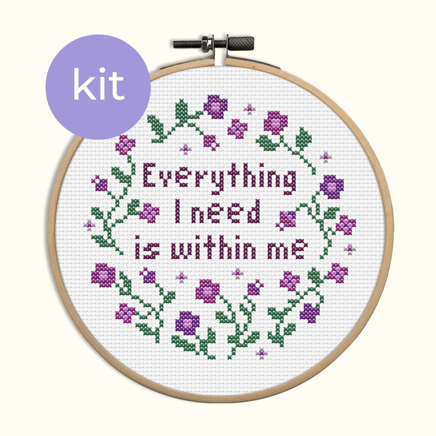 Everything I need is within me Cross Stitch Kit
