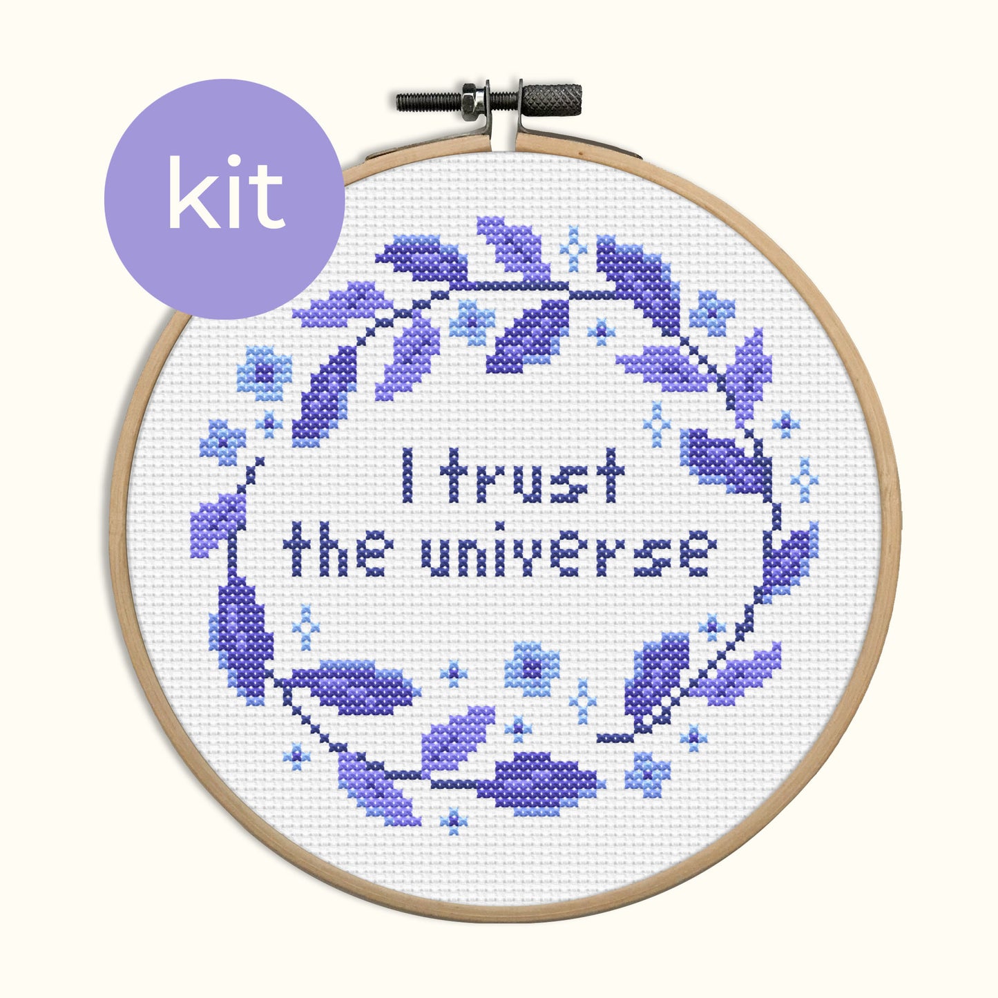 I trust the universe Cross Stitch Kit