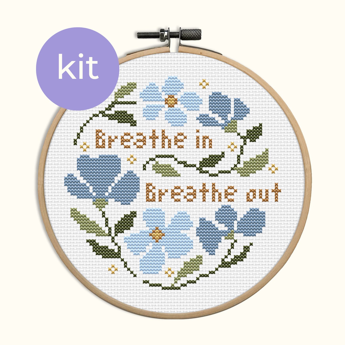 Breathe in Breathe out Cross Stitch Kit