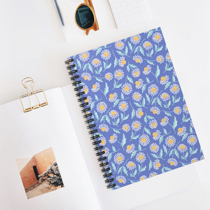 Happy Smiley Daisies Spiral Notebook - Ruled Line