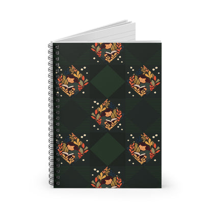 Girl Reading Book Illustration Spiral Notebook - Ruled Line