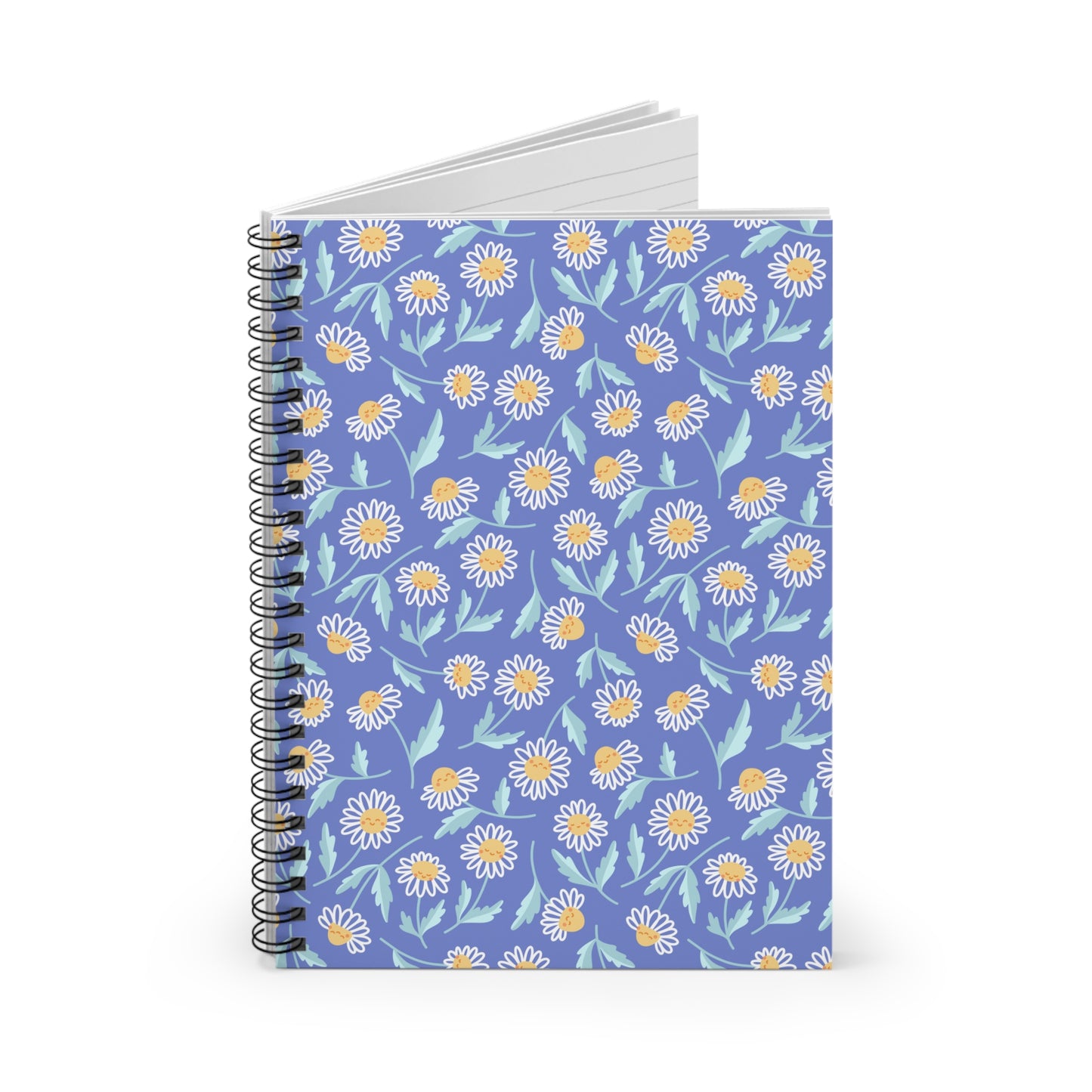 Happy Smiley Daisies Spiral Notebook - Ruled Line