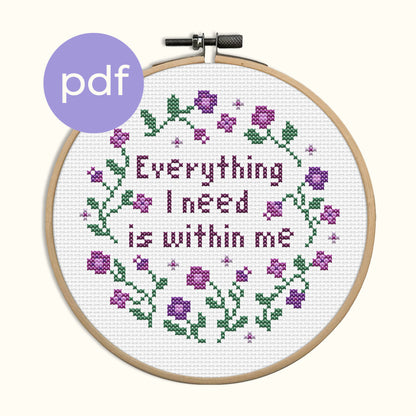 Everything I need is within me PDF Pattern