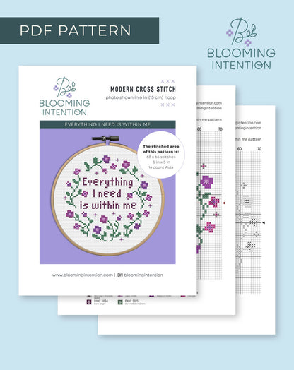 Everything I need is within me PDF Pattern